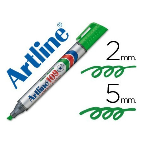 Rotulador permanente Artline 109 verde
