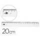 Regla Liderpapel plastico irrompible transparente 20cm