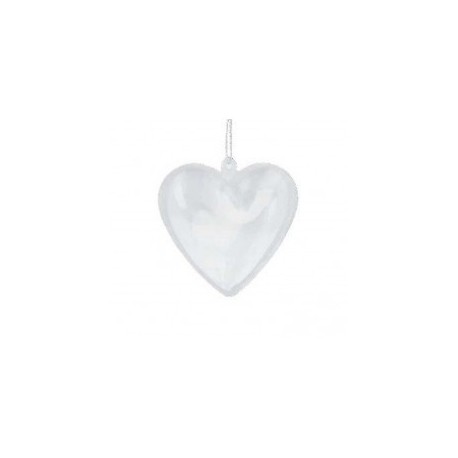 Corazones transparentes 10cm 6u.