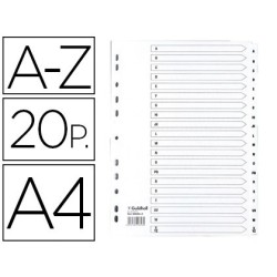 Separador Exacompta cartolina blanca AZ 20 separadors A4 11 trepants