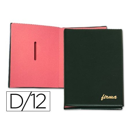 Portafirmes acordió 12 dep. 335x245mm. negre