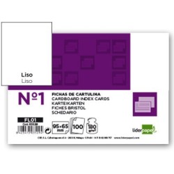 Fitxa Liderpapel llisa nº1 65x95mm 100u.