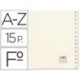 Separadors de cartolina alfabètic AZ Foli