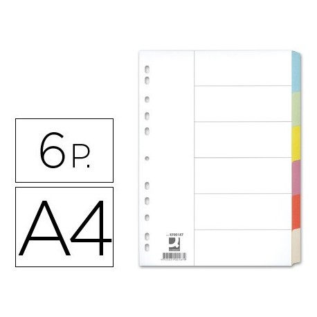 Separadors de cartulinA65sep. A4 multitaladre