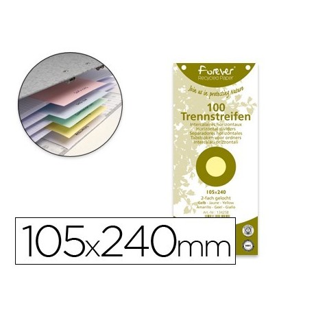 Separadors de cartolina 105x240mm assortit