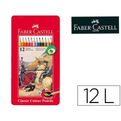 Llapis de colors Faber Castell caixa metàl·lica 12u.