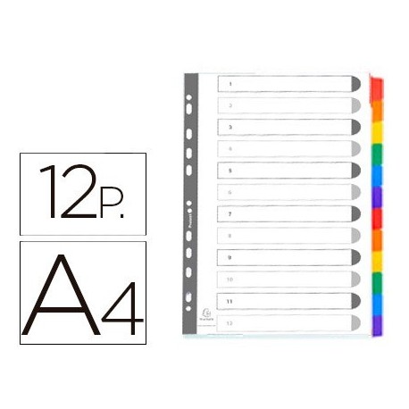 Separadors pestanyes 12 pos. A4