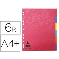 Separadors de cartolina brillant 6sep. A4+