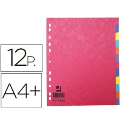Separadors de cartolina brillant 12sep. A4+
