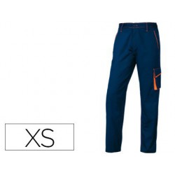 Pantalón de trabajo Deltaplus azul naranja talla XS